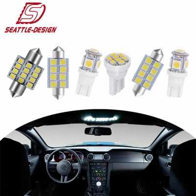 

14pcs White Led Interior Package Kit T10 3142mm Festoon Map Dome License Lights