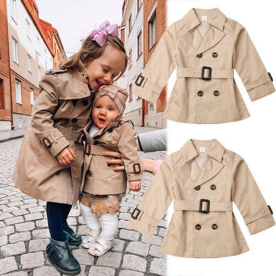 

Toddler Kid Baby Girls Winter Warm Trench Wind Coat Jacket Party Dress Outerwear