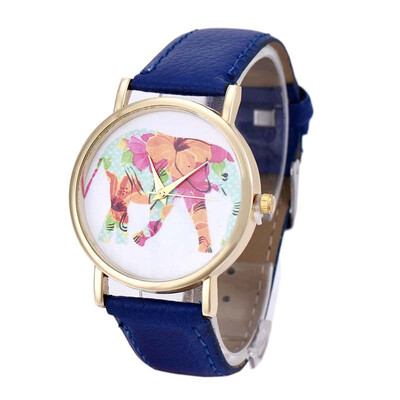 

Painted Elephant Cute Pattern Montre Femme Acier Inoxydable Minimalism Reloj De Mujer High Quality Clock Horloge Dames