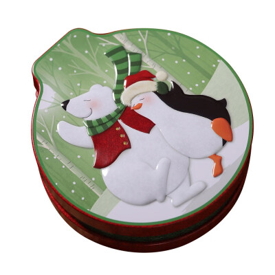 

Christmas Embossing Tinplate Empty Tins With Hanging Rope Candy Cookie Gift Storage Container Decorative Box