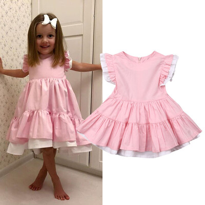 

Cute Newborn Kid Baby Girl Princess Party Pageant Gown Tutu Formal Dress Clothes