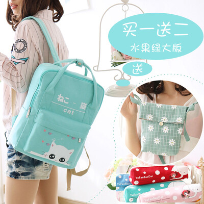 

Yufan High School Students Backpack Woman Uzzang Japanese-Korean Chaoshen Campus Canvas Backpack Shoulder Bag