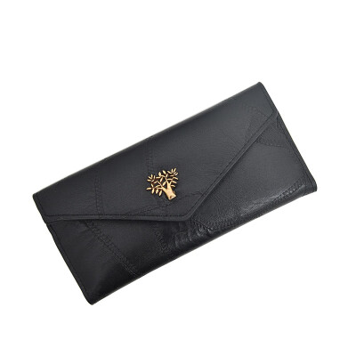 

Japan&South Korea minimalist womens wallets long buckle wallet multi-function card wallet large-capacity texture creative tid