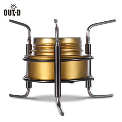 

OUT - D Ultralight Copper Alloy Portable Mini Spirit Burner Alcohol Stove Outdoor Camping Furnace with Stand