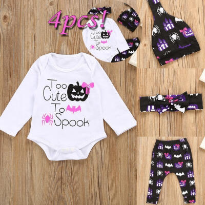 

Newborn Baby Girls Outfit Clothes Romper Jumpsuit Bodysuit Pants Hat Headband