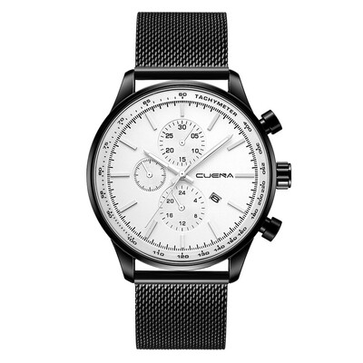 

Gobestart Fashion Mens Watches Stainless Steel Sport Quartz Analog Date Hours Wrist Watch