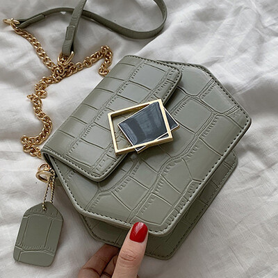 

Popular bag woman 2019 new style tide bag oblique satchel foreign gas rhomboid chain bag fashion single shoulder bag