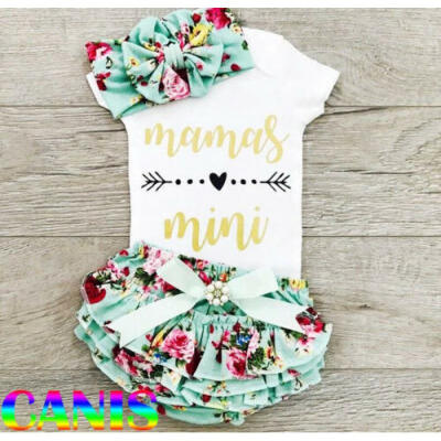 

Cute Newborn Baby Girl Tops Romper Floral Tutu Shorts 3Pcs Outfits Set Clothes