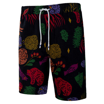 

Tailored Mens New Summer Printed Casual Sport Pattern Loose Beach Mid Waist Short Pants