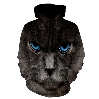 

Toponeto Mens Autumn Spring Fashion 3D Printing Hoodie Hooded Loose Long Sleeve Top