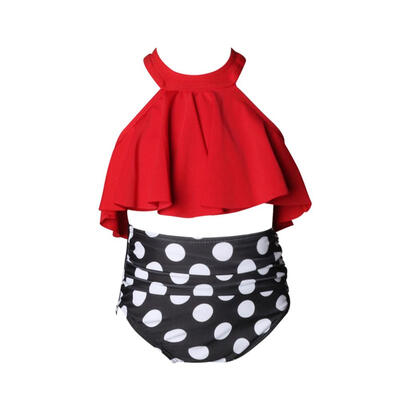 

Family Match Clothing Mother Daughter Split Swimsuit Bikini Set Beach Suit