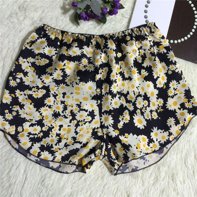 

Ladies Solid Silk Shorts Elastic Waist Home Trouser Loose Bottoms Sexy Sleepwear