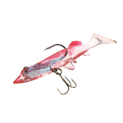 

Lixada 4Pcs 8cm 7g Soft Lead Fishing Lures Long T Tail Transparent Baits Treble Hook