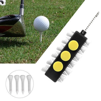 

Greensen Golf Tee Holder Carrier Accessory with 12Pcs Plastic Tees 3 Pcs Ball-marker