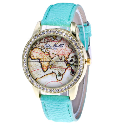 

〖Follure〗Zhou Lianfa Quartz Retro Map Pattern Alloy Business Watch Womens Watch