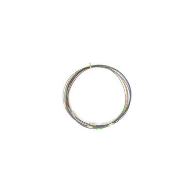 

Steel Wire Bracelet Making with Alloy Clasp Mixed Color Size about 1mm thick 62mm inner diameter