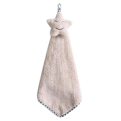 

Smiling Face Hand Towel Soft Absorbent Quick-Drying Hanging Cloth Dishcloth