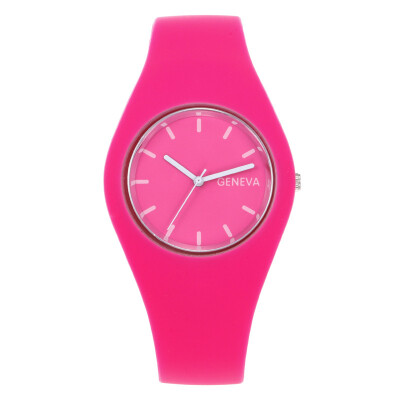 

Geneva watch thin section jelly watch sports watch candy color silicone hand strap hot sale