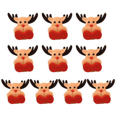 

〖Follure〗10PC Christmas Decoration Accessories Elk Snowman DIY Craft Embellishment