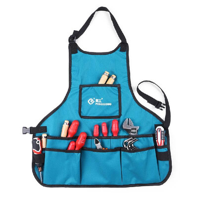 

PENGGONG Waterproof Canvas Gardening Tool Apron Tools Bag with Pockets Adjustable Size Fits Men&Women
