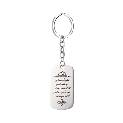 

My Son Daughter Stainless Steel Tag Keychain Keyring Gift for Boys Girls