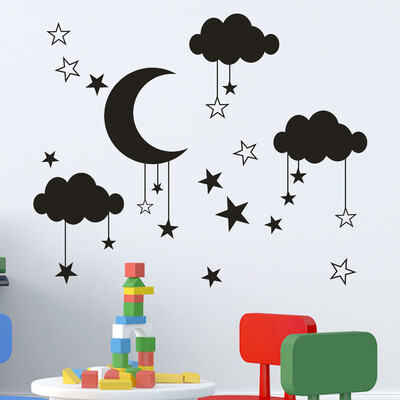 

〖Follure〗DIY Large Moon Star Wall Decals Childrens Room Home Decoration Art