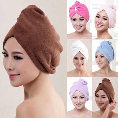 

Super Absorbent Hair Drying Towel Turban Bathing Cap Bathrobe Hat Head Wrap UK