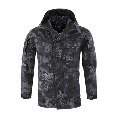

Gobestart Mens Windproof Warm Outdoor Coat Hooded Jacket Sports Uniform Velvet Overalls