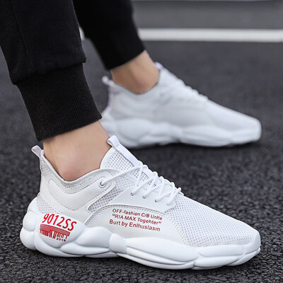 

Spiritual society guys summer mens sports&leisure breathable Korean version of the trend of old white shoes running tide shoes mens shoes