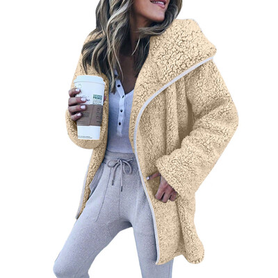 

Toponeto Women Winter Long Sleeve Hoodies Cardigan Sweater Casual Jacket Coat