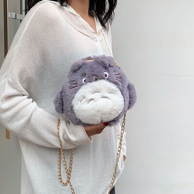 

Cartoon plush small bag female bag new 2019 cute panda fur ins super fire chain shoulder Messenger bag