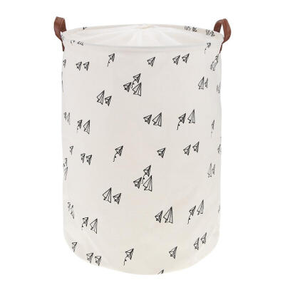 

Folding Drawstring Canvas Laundry Basket Kids Toys Bucket Storage Organizer