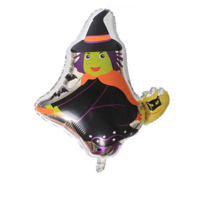 

Greensen Happy Halloween Foil Witch Shape Balloon Tricky Ghost Wizard for Party Decoration PropBalloon Halloween Balloon