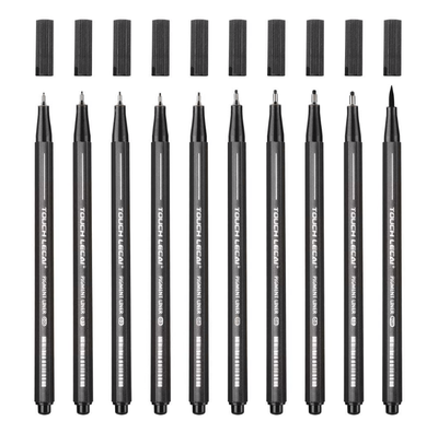 

Professional Waterproof Drawing Pen Hook Line Pen Student Designer for Comics Illustrations Drawings Sketches Office 10pcs
