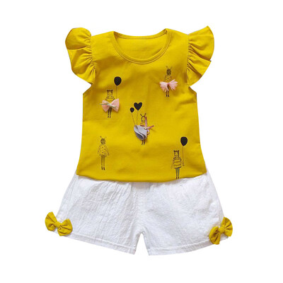 

Baby Girl Clothes Summer Set Cotton Newborn Girls Set Infant Clothing T-shirtShorts Outfit Toddler Kids Suits 0-2T