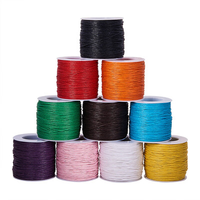 

PH PANDAHALL 1 Bag Mixed Colors Waxed Cotton Cord Beading String for Beading&Durable DIY Thread
