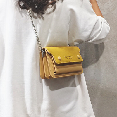 

Womens bag 2019 new tide wild texture frosted chain bag fashion shoulder bag ins foreign gas popular Messenger bag