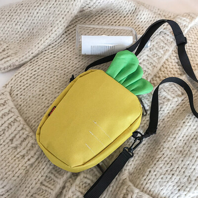 

Tailored Female Bag Creative Mobile Phone Bag Female Canvas Shoulder Bag Cute Carrot Bag