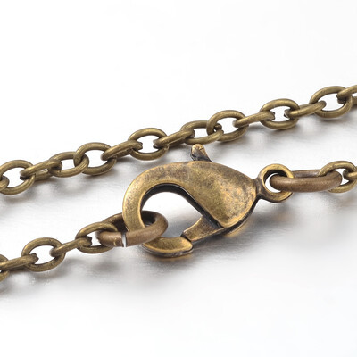 

Iron Cross Chain Rolo Chain Necklace Makings Antique Bronze 24