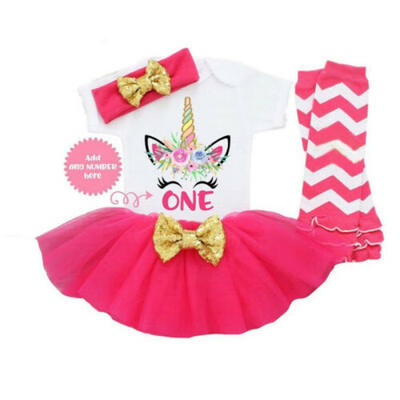 

US Newborn Kids Baby Girl Outfits Clothes Tops Romper BodysuitTutu Dress Sets