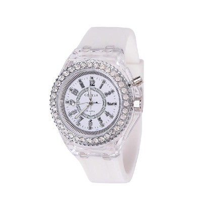 

Women Multi-Functional Silica Gel Nightlight Watch Fashion Lovely Student Wristwatch LED Electronic Quartz Watch