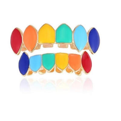 

24K Plated Grillz for Mouth Top Bottom Hip Hop Teeth Grills for Teeth Mouth