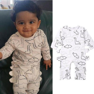 

Newborn Baby Girl Boy Kids Long Sleeve Cotton Romper Bodysuit Infant Outfit Set