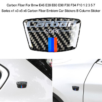 

Carbon Fiber Car Sticker For Bmw E46 E39 E60 E90 F30 F34 F10 1 2 3 5 7 Series x1 x3 x5 x6 Carbon Fiber Emblem Car Stickers B Colum