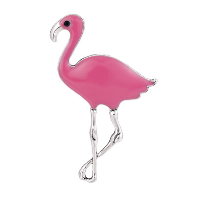 

Vintage Woman Flamingo Enamel Design Metal Grateful Brooches