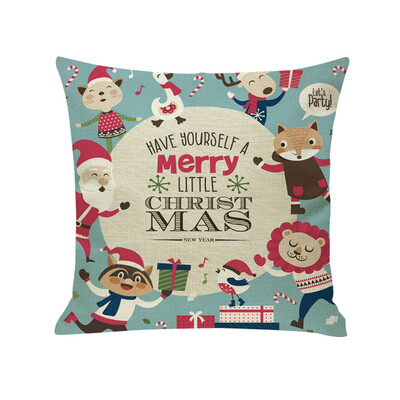 

〖Follure〗New Christmas Cotton Linen Pillow Case Sofa Cushion Cover Home Decor