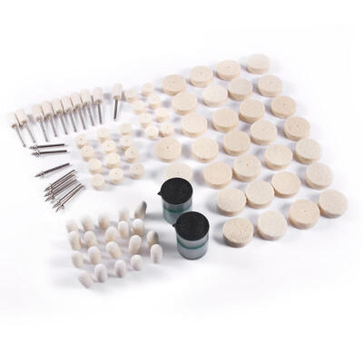 

Greensen 90Pcs Abrasive Soft Felt Polishing Buffing Clean Wheel Mixed Kit for Rotary Tools