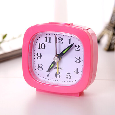 

Siaonvr Square Small Bed Compact Travel Quartz Beep Alarm Clock Cute Portable
