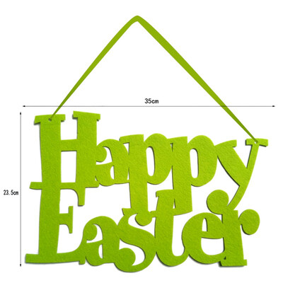 

New Hot Non-woven Fabrics Letter Egg Ornaments for Wedding Easter Party Hanging Decoration Easter Wall Door Hanging Decoration