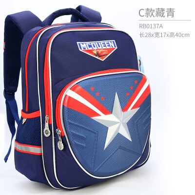 

Disney Childrens Schoolbag Primary School Boys 1-3-4 Grade Cartoon Kids Backpack Reduced Protection Ridge Backpacks Navy Blue RB0137A One Size